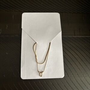 Gold Double-Layer Women’s Necklace with Minimal Pendant